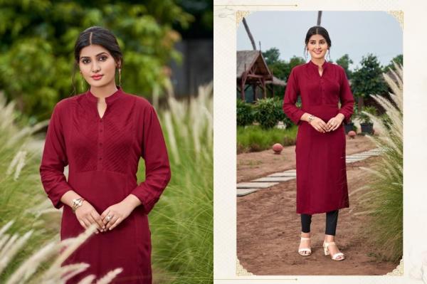 Poonam Smit Pintex Ethnic Wear Rayon Designer Kurti Collection